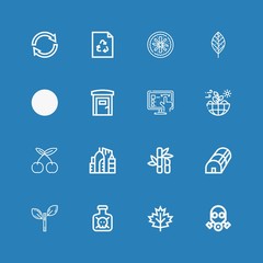 Editable 16 bio icons for web and mobile