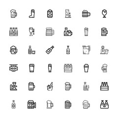 Editable 36 draught icons for web and mobile