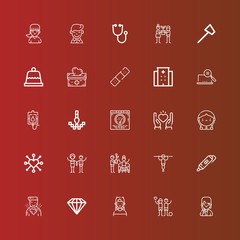 Editable 25 heart icons for web and mobile