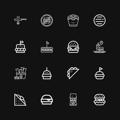 Editable 16 cheeseburger icons for web and mobile