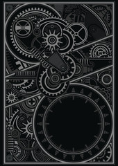 Retro mecha frame stock for poster event