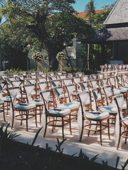 Very tidy set of chairs at the garden