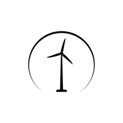 Windmill icon on white background