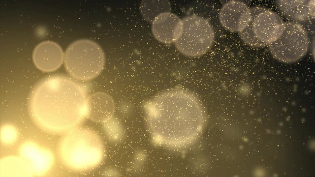Gold glitter light and defocused bokeh background