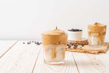 Iced Dalgona Coffee, a trendy fluffy creamy whipped coffee