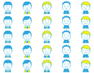 学生_男子_制服_笑顔_アイコン