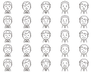 学生_男子_制服_笑顔_アイコン