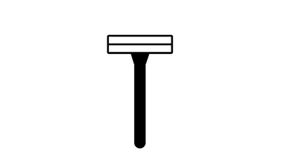 disposable shaving razor icon-  illustration