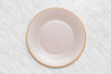 Ceramic plate on light background
