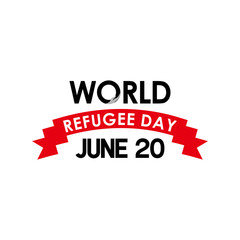 Fototapeta premium World Refugee Vector Design For Banner Print and International Moment Background