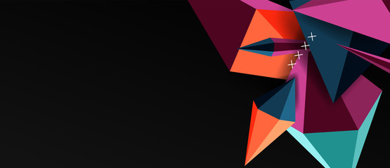 Trendy simple triangle abstract background, dynamic motion concept. Vector Illustration For Wallpaper, Banner, Background, Card, Book Illustration, landing page