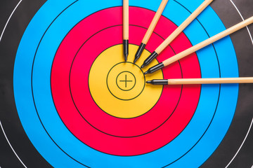 Arrows for archery on target