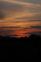 Sky, clouds with the light of the sun shining