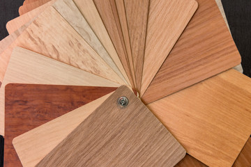 Obraz na płótnie Canvas Sampler material texture sor furniture design interior. Floor catalog for decoration home. industry