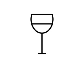Wineglasses line icon