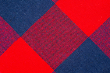 Stretch cotton fabric in a red check, shirt fabric.