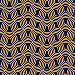 Vector geometric pattern. Seamless braided linear pattern.