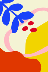 Bright and colorful flower patterned poster vector