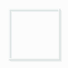 Square white frame background template vector