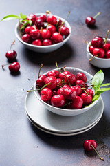Close up image of sweet cherry