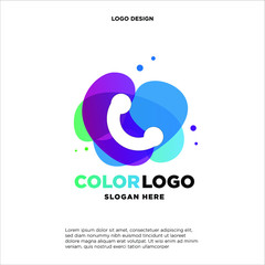 Abstract headphone logo designs concept vector, Colorful technology logo designs
