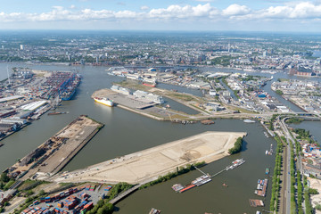 Obraz premium Hansaterminal, Hamburger Hafen, Baustelle, Umbau, Hansa Hafen, Hansa Terminal, Hamburg, Hafen, 