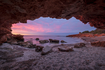 Sunrise on the beach of Oropesa del Mar, Costa Azahar