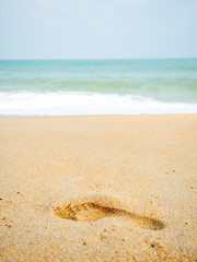 Footprint in the sand