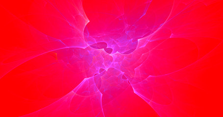 3D rendering abstract red fractal light background