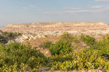Fototapeta na wymiar Volcanic Formations Uchisar, Cappadocia, Nevsehir, Turkey.