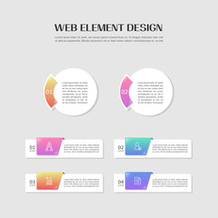 3d gradient web element design
