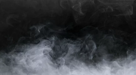 Cercles muraux Fumée fumée sur fond noir