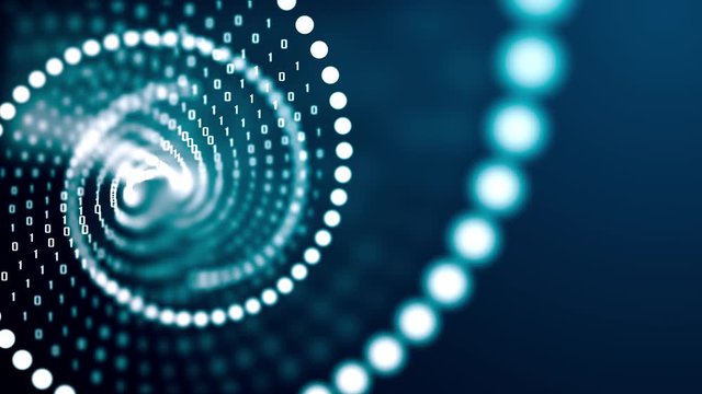 Artificial intelligence DNA molecule concept. DNA is converted into a binary code. Concept binary code genome. Abstract technology DNA molecule with modified genes. 