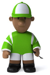 Fun jockey - 3D illustration