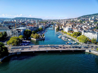 Naklejka premium Zurich City life