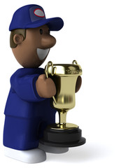 Fun mechanic - 3D Illustration