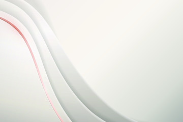 White abstract wavy background vector