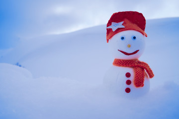 Image of a snowman. Handiwork.