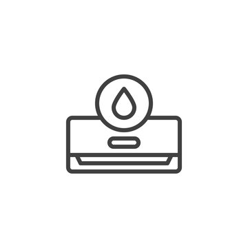 recommend clip art: Air conditioner humidifier line icon. linear style sign for mobile concept and web design. Humidifier - Air Conditioning System outline vector icon. Symbol, logo illustration. Vector graphics