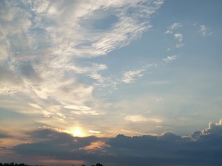 Nubes atardecer