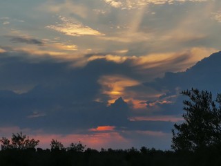 Nubes atardecer