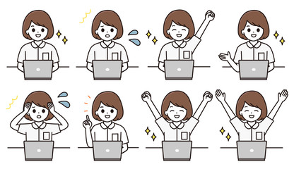 看護師 パソコン イラスト セット