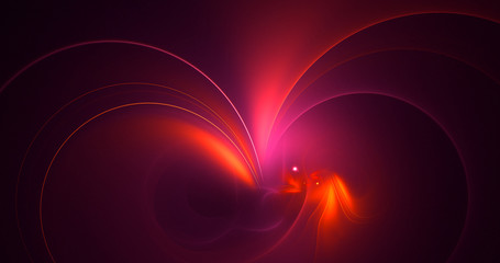 3D rendering abstract red fractal light background