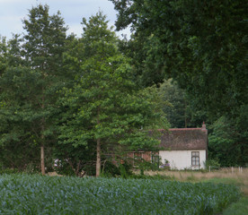 Obraz na płótnie Canvas Historic colony house. Koloniehuisje. Maatschappij van Weldadigheid Frederiksoord Drenthe Netherlands. 