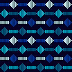 Seamless background. Geometry. Design with manual hatching. Ethnic boho ornament. Tribal motif. Vector illustration for web design or print.