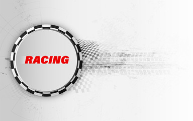 Racing square background, vector abstraction in race car track