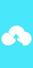 Cloud storage logo for app or website