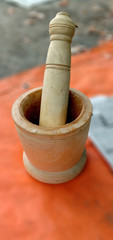 Naklejka premium mortar with pestle
