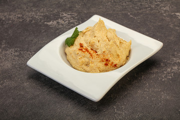 Vegan dietary cusine - humus snack