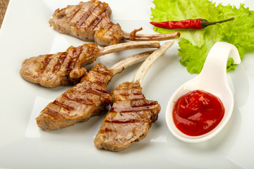 Grilled lamb